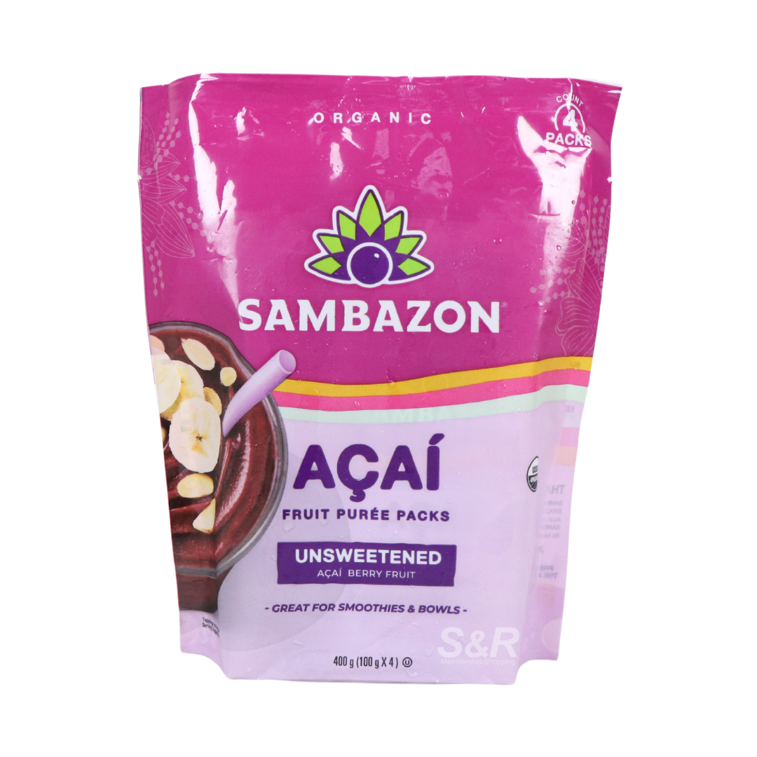 Sambazon Açaí Unsweetenend Fruit Puree Packs 400g